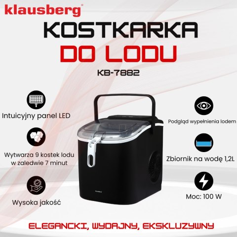 KOSTKARKA DO LODU AUTOMATYCZNA 1,2L 0.6KG 100W LED KLAUSBERG KB-7882