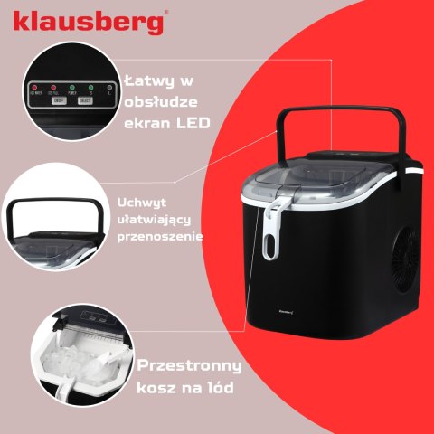 KOSTKARKA DO LODU AUTOMATYCZNA 1,2L 0.6KG 100W LED KLAUSBERG KB-7882