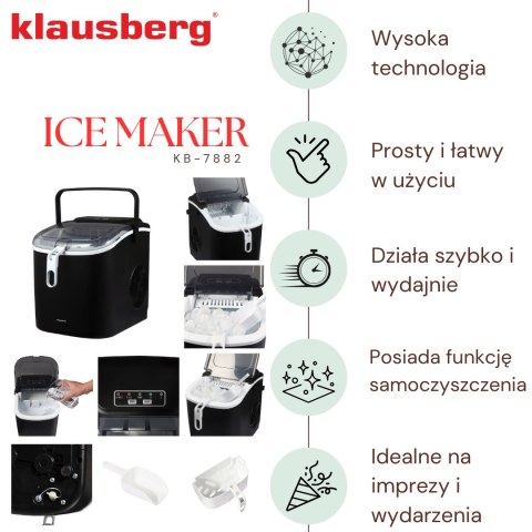 KOSTKARKA DO LODU AUTOMATYCZNA 1,2L 0.6KG 100W LED KLAUSBERG KB-7882