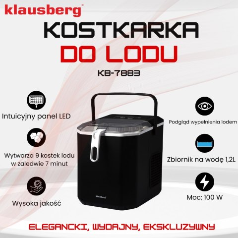 KOSTKARKA DO LODU AUTOMATYCZNA 1,2L 0.6KG 100W LED KLAUSBERG KB-7883