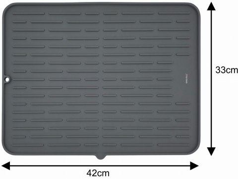 MATA DO SUSZENIA NACZYŃ SILIKONOWA 42X33CM SZARA KINGHOFF KH-1904