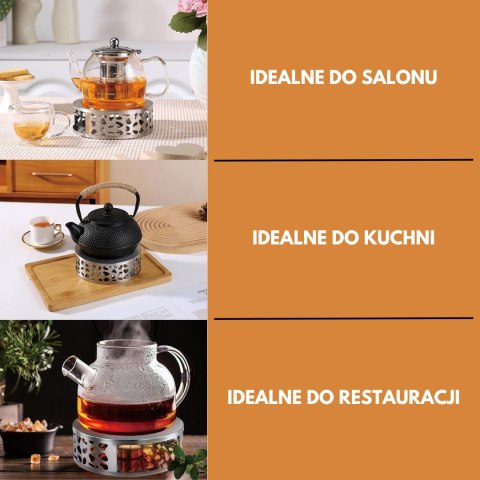 PODGRZEWACZ STALOWY DO ZAPARZACZY DZBANKÓW IMBRYKÓW TEA LIGHT KINGHOFF KH-1898