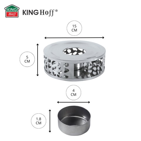 PODGRZEWACZ STALOWY DO ZAPARZACZY DZBANKÓW IMBRYKÓW TEA LIGHT KINGHOFF KH-1898