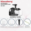 SOKOWIRÓWKA WOLNOOBROTOWA 150W DO OWOCÓW I WARZYW COLD PRESS KLAUSBERG KB-7861