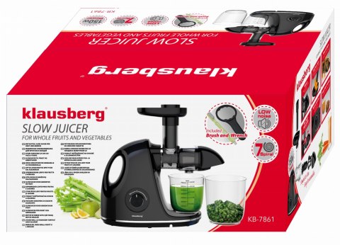 SOKOWIRÓWKA WOLNOOBROTOWA 150W DO OWOCÓW I WARZYW COLD PRESS KLAUSBERG KB-7861