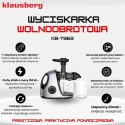 SOKOWIRÓWKA WOLNOOBROTOWA 150W DO OWOCÓW I WARZYW COLD PRESS KLAUSBERG KB-7863