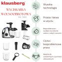 SOKOWIRÓWKA WOLNOOBROTOWA 150W DO OWOCÓW I WARZYW COLD PRESS KLAUSBERG KB-7863