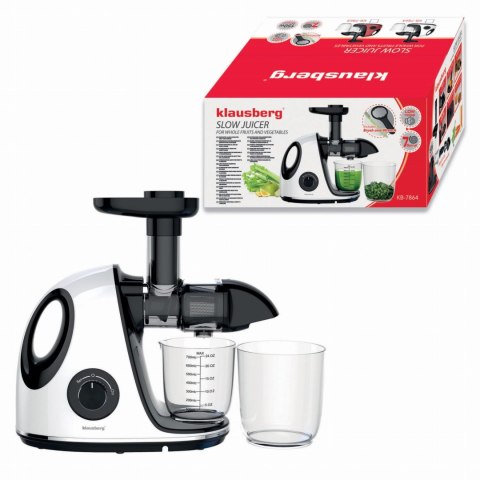 SOKOWIRÓWKA WOLNOOBROTOWA 150W DO OWOCÓW I WARZYW COLD PRESS KLAUSBERG KB-7864