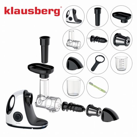 SOKOWIRÓWKA WOLNOOBROTOWA 150W DO OWOCÓW I WARZYW COLD PRESS KLAUSBERG KB-7864