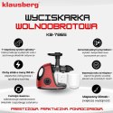 SOKOWIRÓWKA WOLNOOBROTOWA 150W DO OWOCÓW I WARZYW COLD PRESS KLAUSBERG KB-7865