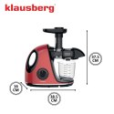 SOKOWIRÓWKA WOLNOOBROTOWA 150W DO OWOCÓW I WARZYW COLD PRESS KLAUSBERG KB-7865