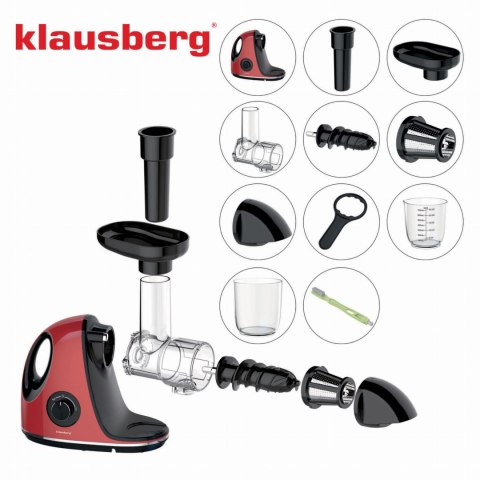 SOKOWIRÓWKA WOLNOOBROTOWA 150W DO OWOCÓW I WARZYW COLD PRESS KLAUSBERG KB-7865