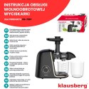 SOKOWIRÓWKA WOLNOOBROTOWA 150W DO OWOCÓW I WARZYW COLD PRESS KLAUSBERG KB-7867