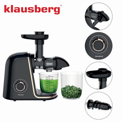 SOKOWIRÓWKA WOLNOOBROTOWA 150W DO OWOCÓW I WARZYW COLD PRESS KLAUSBERG KB-7867