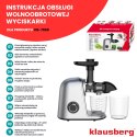 SOKOWIRÓWKA WOLNOOBROTOWA 150W DO OWOCÓW I WARZYW COLD PRESS KLAUSBERG KB-7868