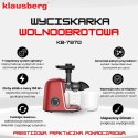 SOKOWIRÓWKA WOLNOOBROTOWA 150W DO OWOCÓW I WARZYW COLD PRESS KLAUSBERG KB-7870