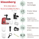 SOKOWIRÓWKA WOLNOOBROTOWA 150W DO OWOCÓW I WARZYW COLD PRESS KLAUSBERG KB-7870