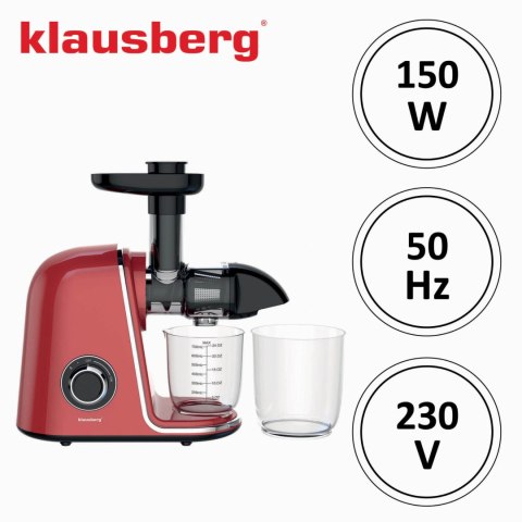 SOKOWIRÓWKA WOLNOOBROTOWA 150W DO OWOCÓW I WARZYW COLD PRESS KLAUSBERG KB-7870