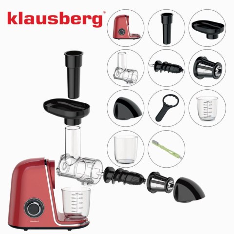 SOKOWIRÓWKA WOLNOOBROTOWA 150W DO OWOCÓW I WARZYW COLD PRESS KLAUSBERG KB-7870