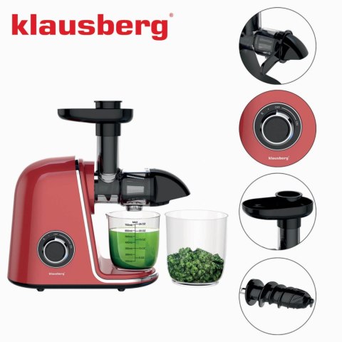 SOKOWIRÓWKA WOLNOOBROTOWA 150W DO OWOCÓW I WARZYW COLD PRESS KLAUSBERG KB-7870