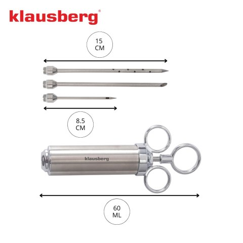 STRZYKAWKA DO MARYNOWANIA PEKLOWANIA MIĘSA 60ML STALOWA KLAUSBERG KB-7842