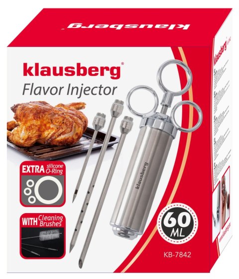 STRZYKAWKA DO MARYNOWANIA PEKLOWANIA MIĘSA 60ML STALOWA KLAUSBERG KB-7842