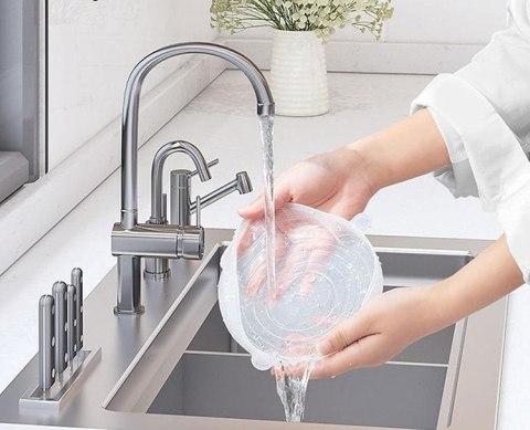 ZESTAW ROZCIĄGLIWYCH POKRYWEK SILIKONOWYCH 6-ELE KINGHOFF KH-1902