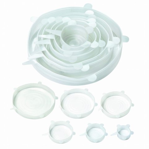 ZESTAW ROZCIĄGLIWYCH POKRYWEK SILIKONOWYCH 6-ELE KINGHOFF KH-1902