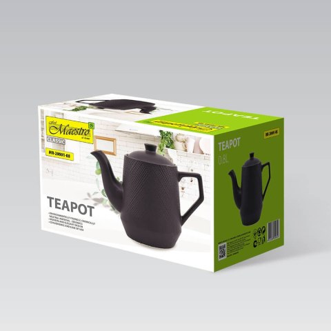 CERAMICZNY ZAPARZACZ DO KAWY I HERBATY 900ML MAESTRO BLACK MR-20001-08