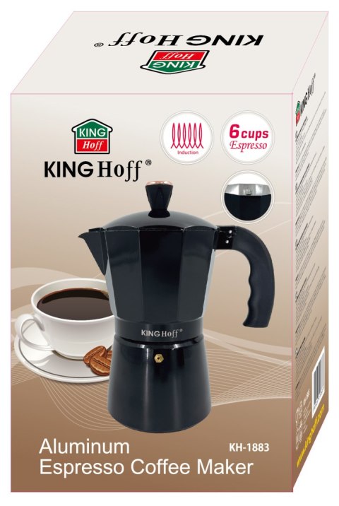 KAWIARKA ESPRESSO KAFETERKA CIŚNIENIOWA KINGHOFF 300ML / 6 FILIŻANEK KH-1883