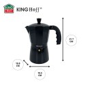 KAWIARKA ESPRESSO KAFETERKA CIŚNIENIOWA KINGHOFF 450ML / 9 FILIŻANEK KH-1884