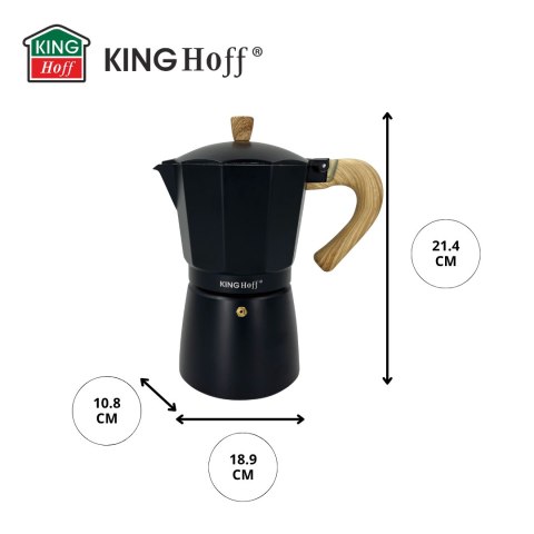 KAWIARKA ESPRESSO KAFETERKA CIŚNIENIOWA KINGHOFF 450ML / 9 FILIŻANEK KH-1887