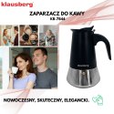 KAWIARKA ESPRESSO KAFETERKA CIŚNIENIOWA KLAUSBERG 200ML (3 FILIŻANKI) KB-7844