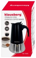 KAWIARKA ESPRESSO KAFETERKA CIŚNIENIOWA KLAUSBERG 300ML (6 FILIŻANKI) KB-7845
