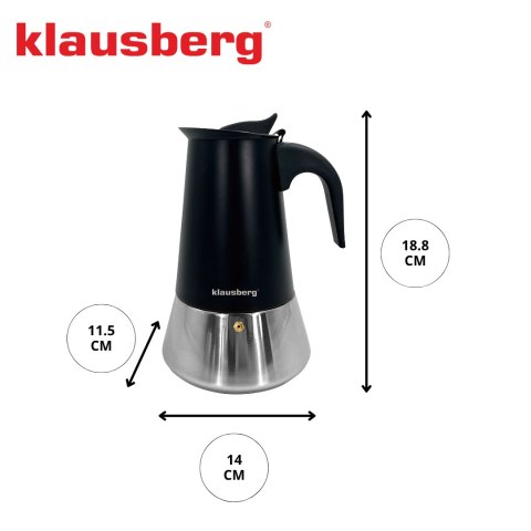 KAWIARKA ESPRESSO KAFETERKA CIŚNIENIOWA KLAUSBERG 300ML (6 FILIŻANKI) KB-7845