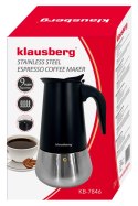 KAWIARKA ESPRESSO KAFETERKA CIŚNIENIOWA KLAUSBERG 450ML (9 FILIŻANKI) KB-7846