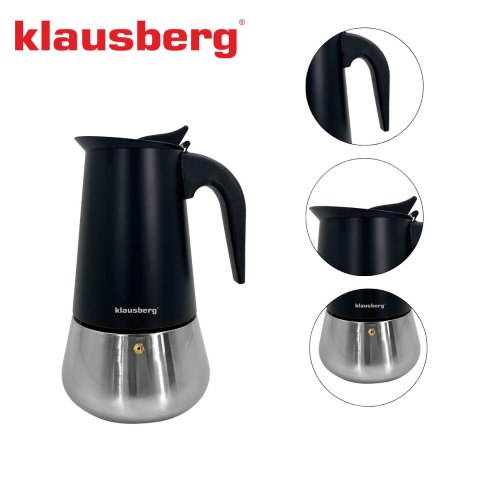 KAWIARKA ESPRESSO KAFETERKA CIŚNIENIOWA KLAUSBERG 450ML (9 FILIŻANKI) KB-7846