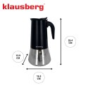 KAWIARKA ESPRESSO KAFETERKA CIŚNIENIOWA KLAUSBERG 600ML (12 FILIŻANKI) KB-7847
