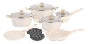 KOMPLET GARNKÓW Z MARMURKOWĄ POWŁOKĄ NIEPRZYWIERAJĄCĄ 12-ELE KLAUSBERG KB-7884