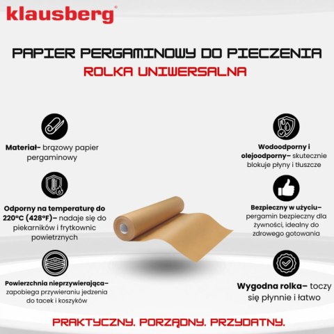 PAPIER PERGAMINOWY DO PIECZENIA 20 M/38 CM KLAUSBERG KB-7903
