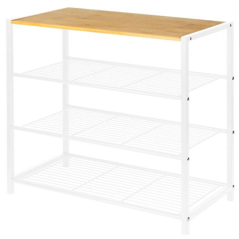 PÓŁKA REGAŁ STOJAK NA BUTY 4-POZIOMOWA 80X30X56CM BRUNBESTE BB-3557