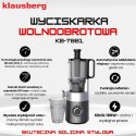 SOKOWIRÓWKA WOLNOOBROTOWA 180W DO OWOCÓW I WARZYW COLD PRESS KLAUSBERG KB-7881