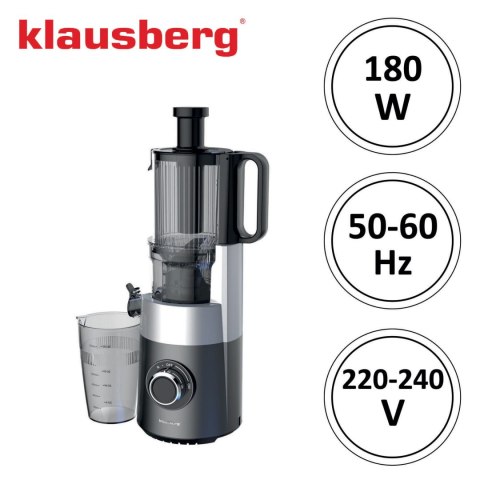 SOKOWIRÓWKA WOLNOOBROTOWA 180W DO OWOCÓW I WARZYW COLD PRESS KLAUSBERG KB-7881