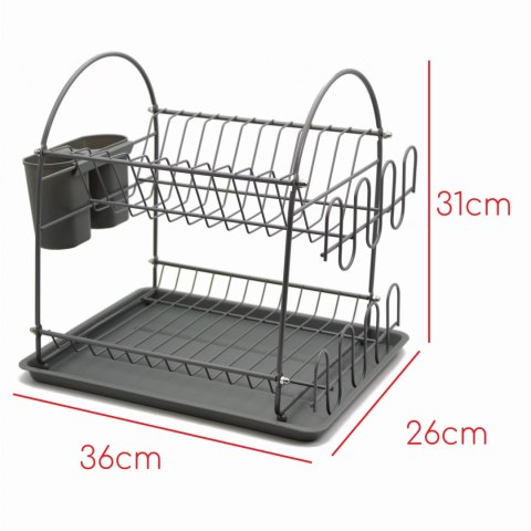 SUSZARKA DO NACZYŃ 32 X 32 X 26CM BRUNBESTE BB-3565 SZARA