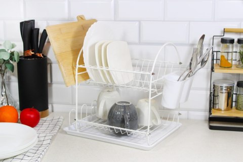 SUSZARKA DO NACZYŃ 32 X 32 X 26CM BRUNBESTE BB-3566 BIAŁA