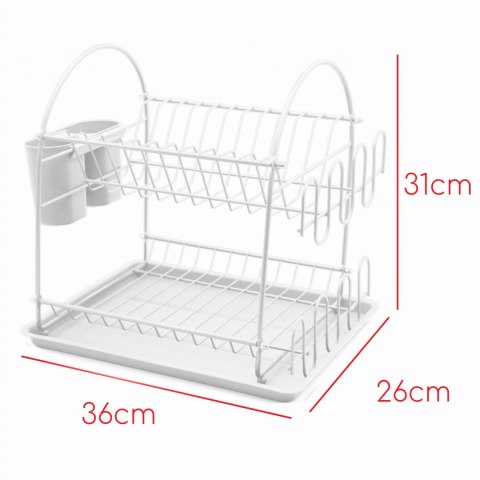 SUSZARKA DO NACZYŃ 32 X 32 X 26CM BRUNBESTE BB-3566 BIAŁA