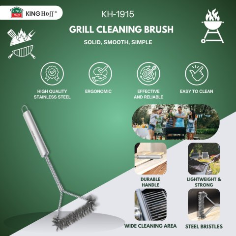 SZCZOTKA DO CZYSZCZENIA GRILLA, STAL NIERDZEWNA, KINGHOFF KH-1915