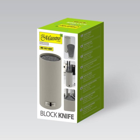 UNIWERSALNY BLOK STOJAK NA NOŻE PRZYBORY KUCHENNE SZARY MAESTRO MR-1437-GR
