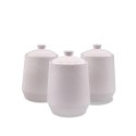 ZESTAW 3 POJEMNIKÓW CERAMICZNYCH NA KAWĘ HERBATĘ I CUKIER MAESTRO WHITE MR-20002-03CS