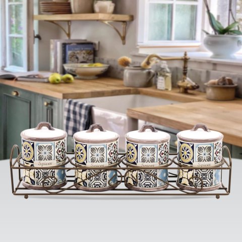 ZESTAW 4 POJEMNIKÓW NA PRZYPRAWY MAESTRO HOLIDAY IN PORTO MR-20005-04CS